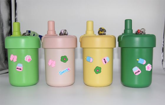 Nuovo stile Tazze di frutta colorate a vuoto con coperchio in acciaio inossidabile Tazza da caffè a doppia parete