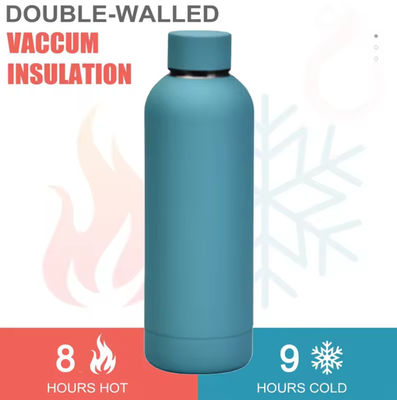 Verniciatura a contatto di gomma a doppia parete, bottiglia aspiratrice, tampone, bottiglie d'acqua in acciaio inossidabile da 500 ml