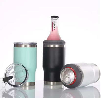 14oz 3 in 1 Custom OEM Caffè Tumbler Mug Cola Holder Birra in acciaio inossidabile Can Cooler