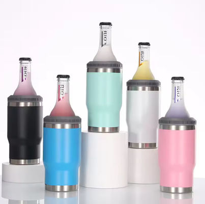14oz 3 in 1 Custom OEM Caffè Tumbler Mug Cola Holder Birra in acciaio inossidabile Can Cooler