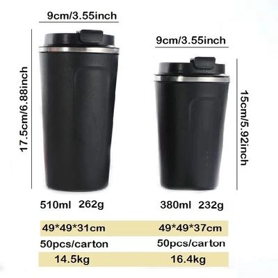 la tazza dell'acciaio inossidabile di progettazione del corpo dello stretto 17oz, caffè ha isolato il coperchio a perfetta tenuta della tazza