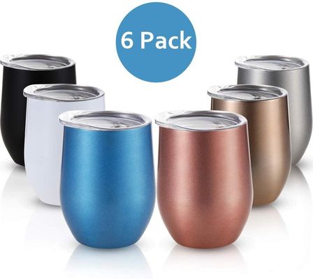 Il viaggio amichevole Stemless della tazza di caffè dell'acciaio inossidabile 9oz 12oz Eco ha isolato la tazza