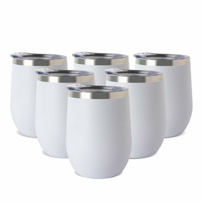 progettazione doppia della tazza da caffè bianca dell'acciaio inossidabile 12oz per l'isolamento di molto tempo