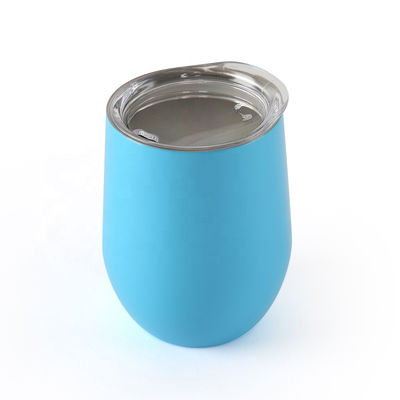 la tazza del vino dell'acciaio inossidabile 12oz ha personalizzato l'alta sicurezza stampata logo con il coperchio