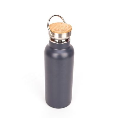 500ml 17oz ha personalizzato la polvere grigia isolata della bottiglia di acqua che ricopre la dimensione di 7.8*23cm